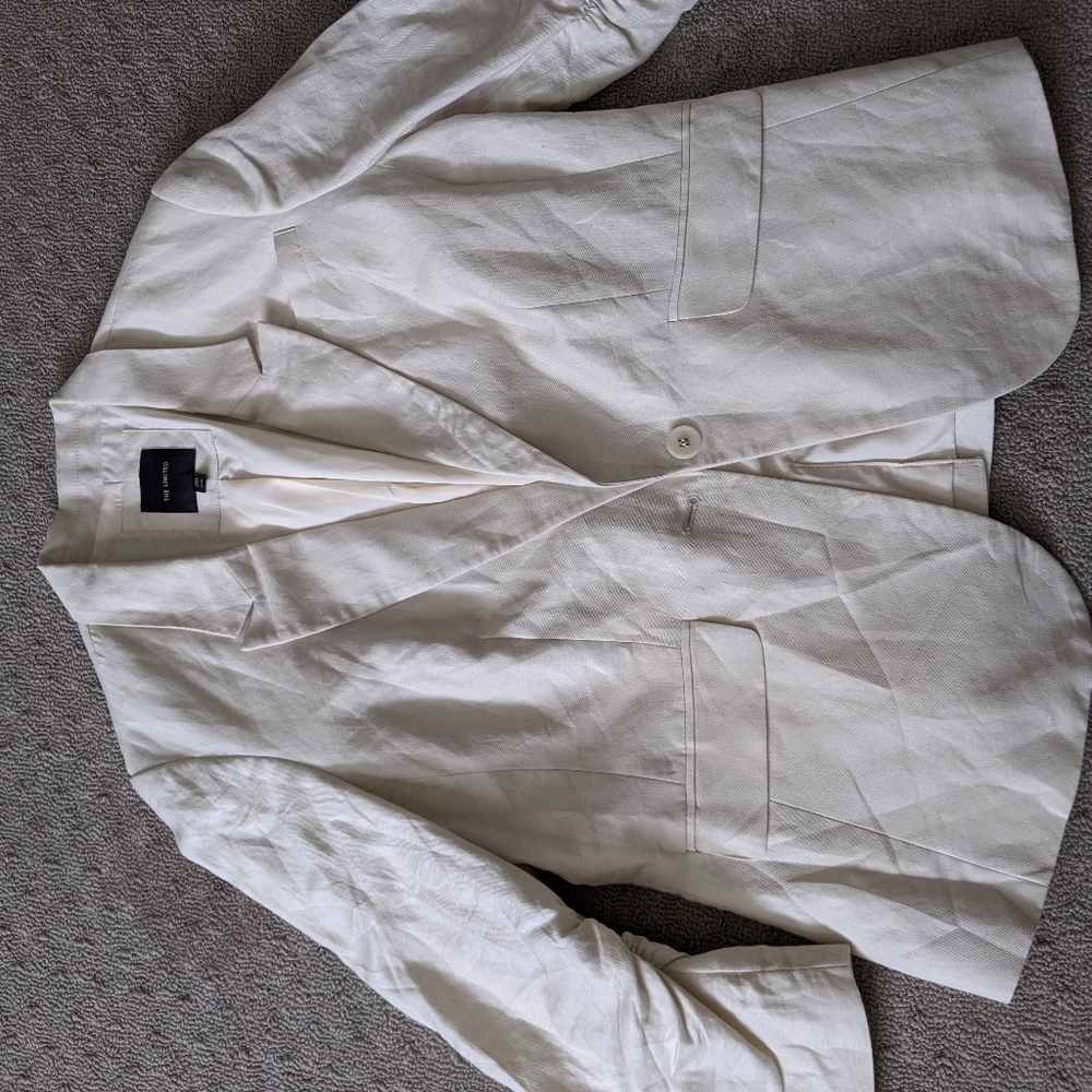 Linen Cotton Blend Blazer